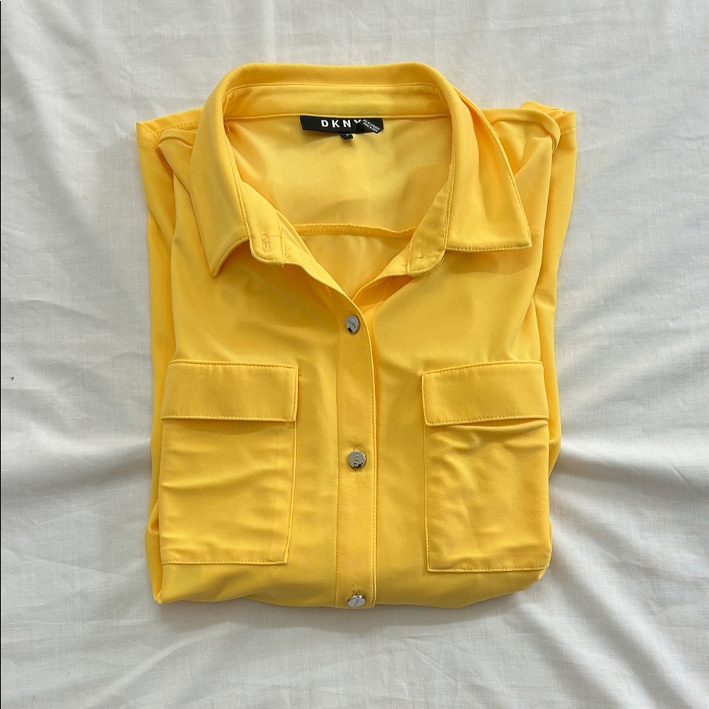 DKNY Yellow Button Down - image 1